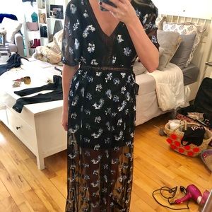 Floral print maxi dress